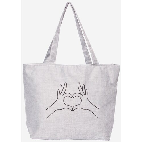 Shelvt Grey fabric shopping bag Slike