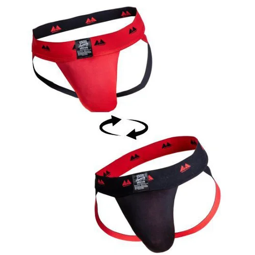 MM Sports The Original Jockstrap Reversible Black-Red XL