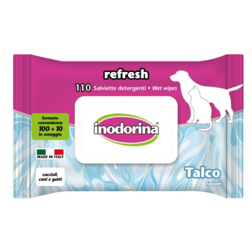 Inodorina vlažne maramice za pse i mačke refresh talcum 110 kom Cene