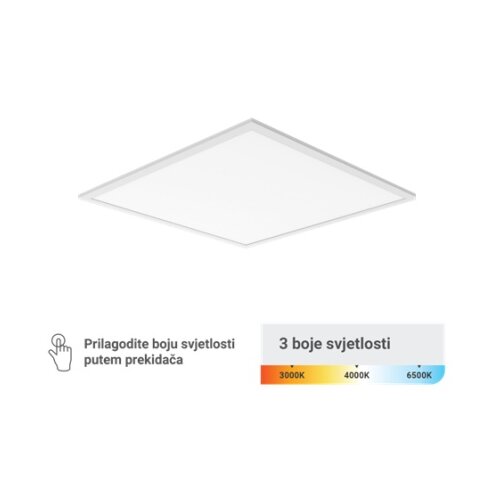 Greentech led panel ugr/nad koc 25w 160lm/w 3 cct 595x595x30mm lifud driver ( PLX6060-25 ) Slike