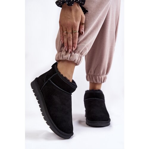 Boto Women's Suede Low Snow Boots Black Shelie Cene