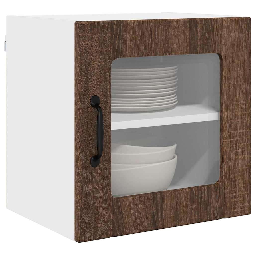  Zidni kuhinjski ormarić 2 pcs Smeđi hrast 40 x 31 x 40 cm Slike