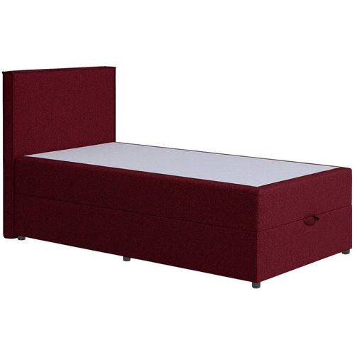 MID.YOU POSTELJA Z VZMETNICO 100 cm x 200 cm , tekstil, leseni material rdeča Slike