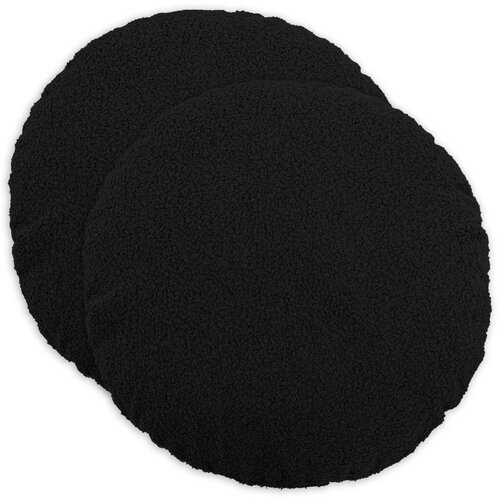  Presvlaka za jastuk 2 pcs HEERLEN Crna Ø 40 cm Bouclé Cene