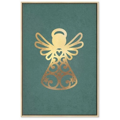  Slika - Angelic Christmas (1 Part) Vertical 40x60 U prirodnom drvenom okviru Slike