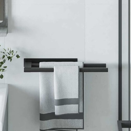 vidaXL Držač za ručnike Crna 40 x 9 x 4 cm Nehrđajući čelik Cijene