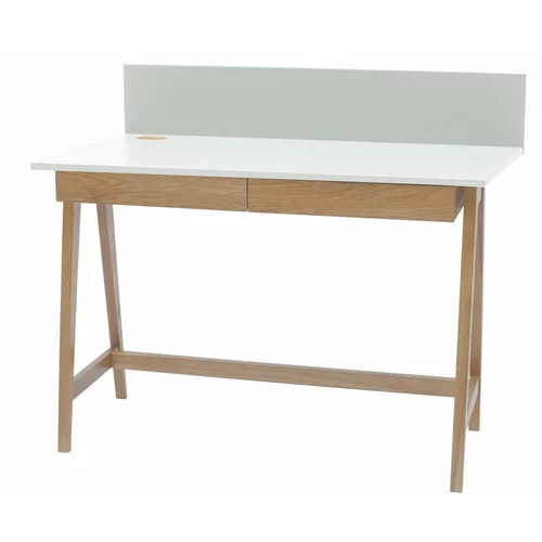 Ragaba bijeli radni stol s podnožjem od jasena Luka, duljina 110 cm