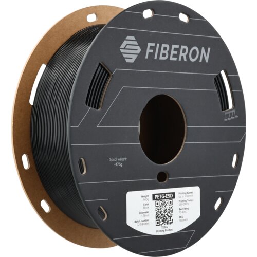 Polymaker Fiberon&amp;trade; PETG-ESD Black - 1,75 mm / 500 g Slike