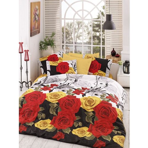  bionca perla - yellow yellowblackredwhitegreen ranforce single quilt cover set (eu) (it) Cene