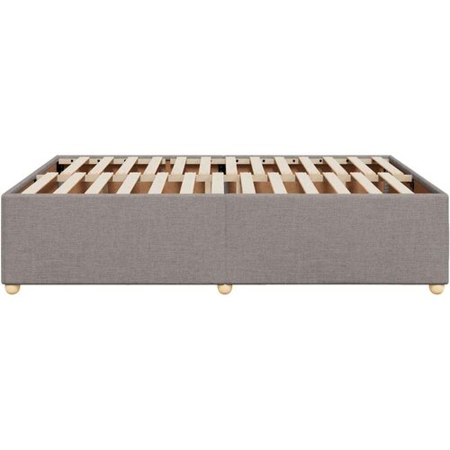 VidaXL okvir za krevet bez madraca smeđesivi 140 x 190 cm od tkanine Slike