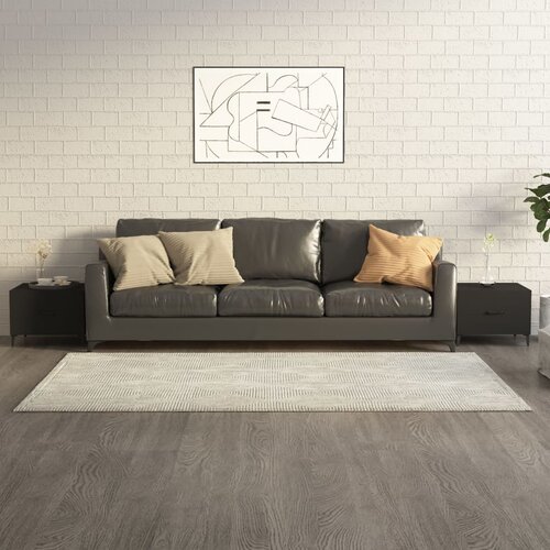 vidaXL Klubske mizice s kovinskimi nogami 2 kosa črne 50x50x40 cm Cene