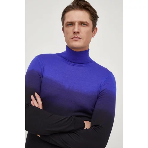 Boss Volnen pulover moški, vijolična barva