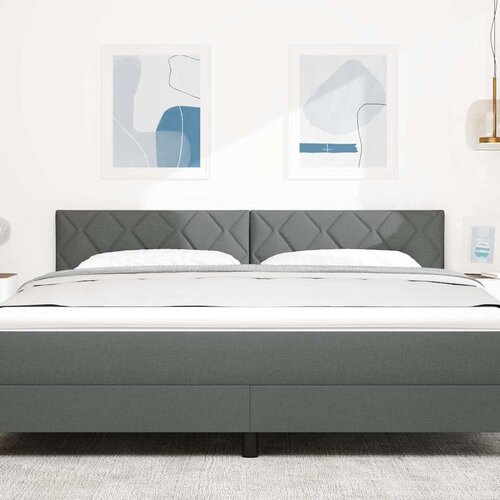  LED glava kreveta Sivi 180 cm tkanina Slike