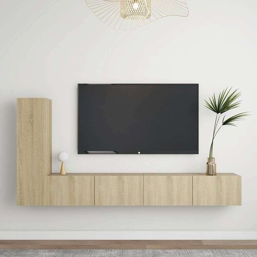  3-dijelni set TV ormarića boja hrasta sonome od iverice Cijene