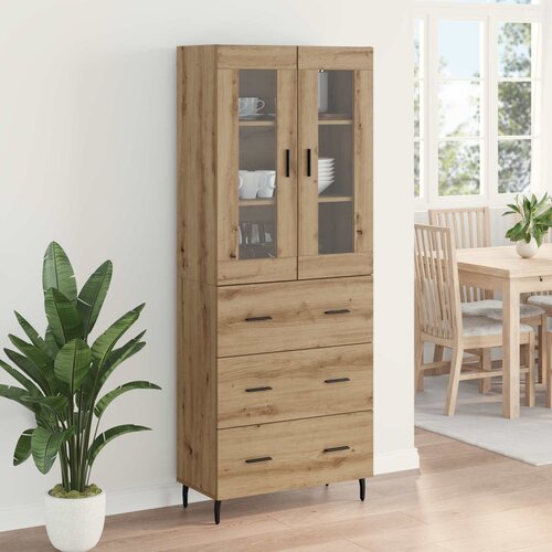  Highboard 2 kom. Umjetnički hrast 69,5 x 34 x 180 cm Slike