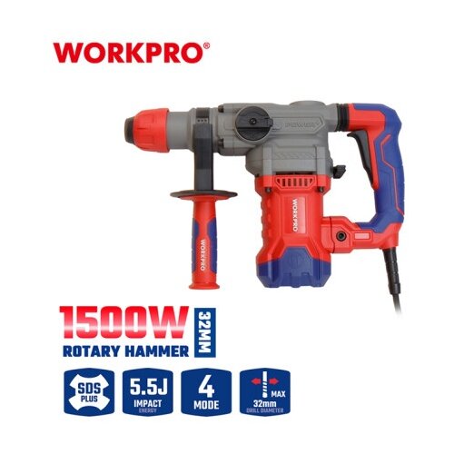 WorkPro wp470401 Električna čekić-bu&scaron;ilica SDS+, 1500W (5,5 J) ( WP470401 ) Cene