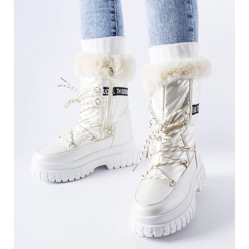 Gemre Beige insulated snow boots with Giorgio lettering Slike