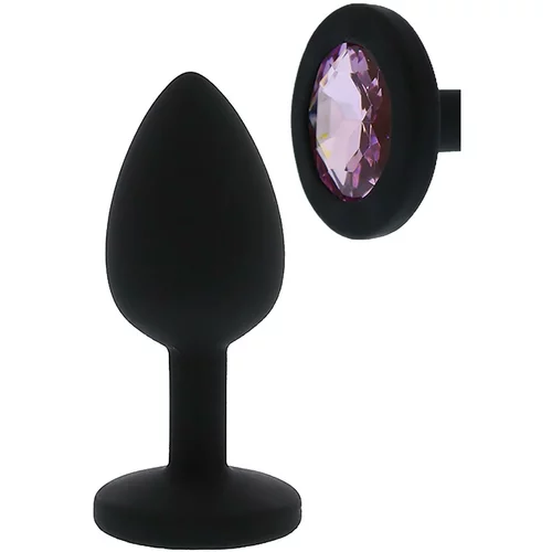 DREAMTOYS Omiljeni za sva vremena - ljubičasti kameni silikonski analni dildo (crni)