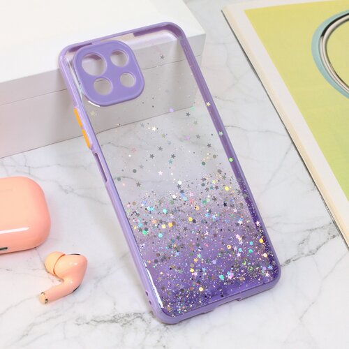 Torbica Frame Glitter za Xiaomi Mi 11 Lite ljubicasta Slike