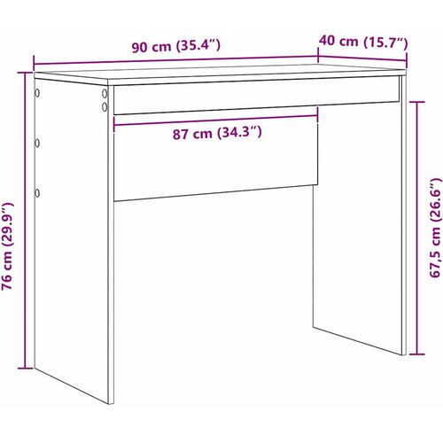  Stol Umjetnički hrast 90 x 40 x 76 cm Slike