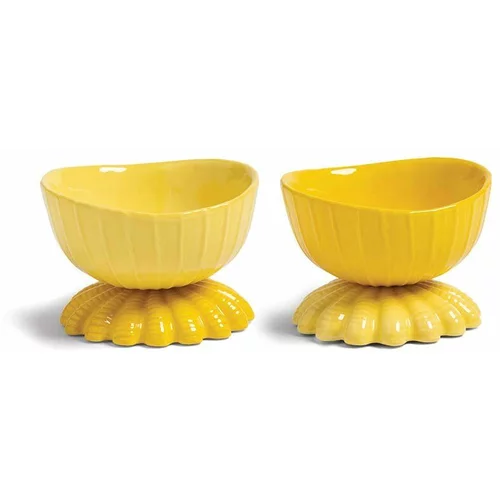 &k amsterdam Skleda Coupe Clam Yellow 2-pack