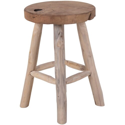 House Nordic stolica od tikovine s 4 noge Badia, ø 30 cm Cijene