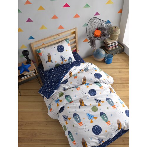 Hanah home komplet posteljine SpaceX, 160x220cm,160x240cm, Teget Slike