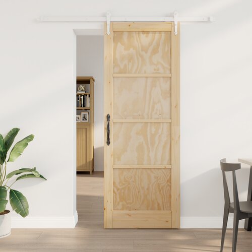 vidaXL klizna vrata s opremom 78x211 cm od čvrstog borovog drveta Cijene
