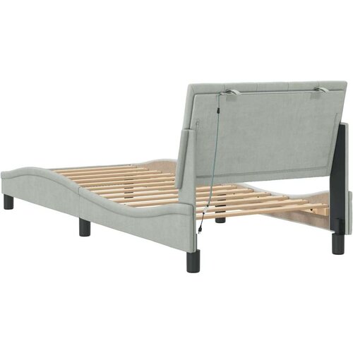  Okvir kreveta s LED svjetlima svjetlosivi 80x200 cm bar&amp;scaron;unasti Slike
