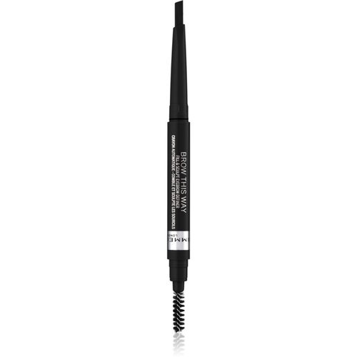 Rimmel London Brow This Way Fill &amp;amp; Sculpt natančen svinčnik za obrvi s čopičem 0,25 g odtenek 004 Soft Black Slike