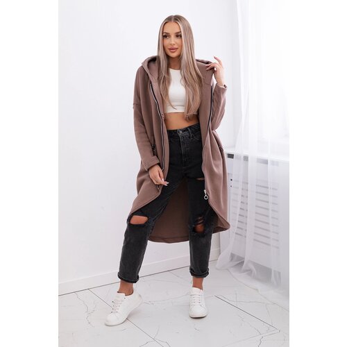 Kesi Long insulated mocha sweatshirt Cene
