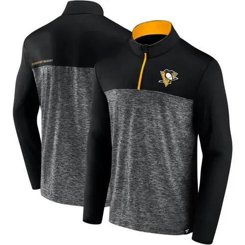 Fanatics Men's Mens Iconic Defender 1/4 Zip Sweatshirt Pittsuburgh Penguins