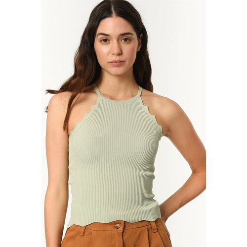 Dewberry Z2022 WOMEN&amp;#039;S KROP BLOUSE-ON GREEN Slike