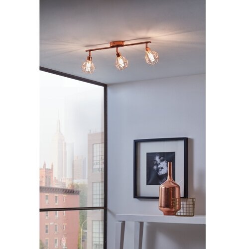 Eglo zapata spot/3, led, g9, 3x2,5w, 3x360lm, bakar/čelik/belo staklo 3E4VX5Q Slike