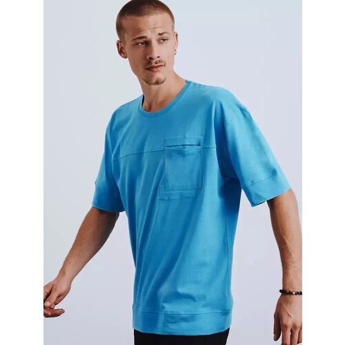 DStreet T-shirt męski chabrowy Slike
