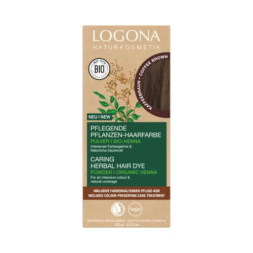 Logona biljna boja za kosu u prahu - smeđa boja kave