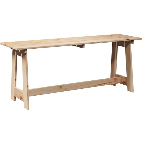  Vanjska klupa Prirodna 119 x 37 x 47 cm Masivno drvo bora Slike