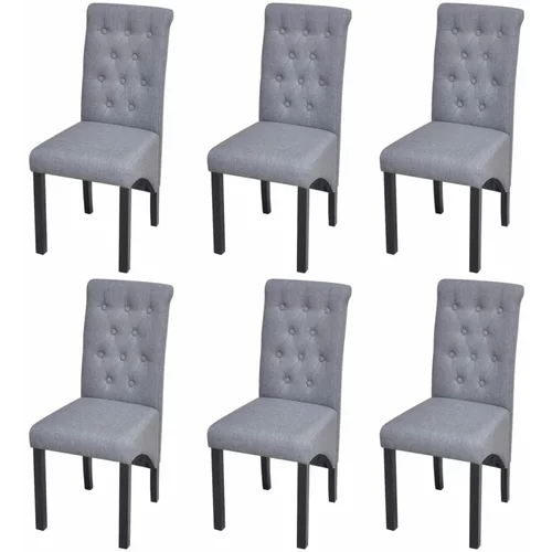  Blagovaonske stolice od tkanine 6 kom svjetlosive