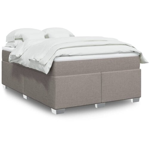 vidaXL Krevet s oprugama i madracem smeđesivi 140x200 cm tkanina Cijene