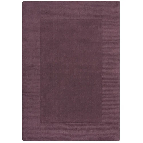 Flair Rugs Temno vijolična ročno tkana volnena preproga 120x170 cm Border –