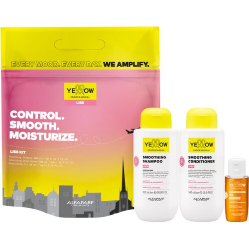 Yellow Professional CONTROL. SMOOTH.MOISTURIZE Holiday Kit darilni set za glajenje las Cene