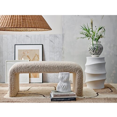 Bloomingville Kremno bela klop iz tkanine boucl&amp;eacute; Bobbie &amp;ndash; Slike