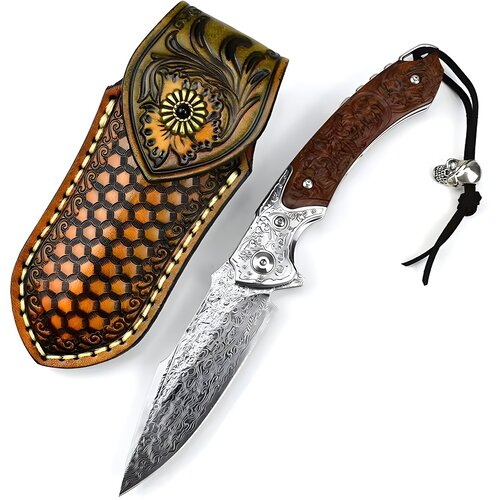  Dama&amp;scaron;čanski outdoor sklopivi nož ED-31677 - Smeđi Slike