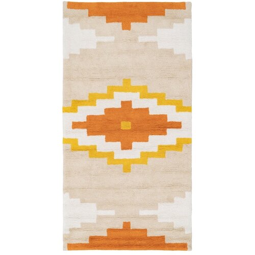 Ixia Oranžen pralen bombažen tekač 90x175 cm Azteca &amp;ndash; Slike