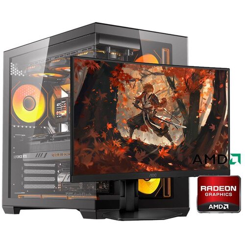  Gaming računar Ryzen 5 7600X, 16GB, 1TB, RTX 5070 12GB i Monitor AOC CQ27G4X Cijene