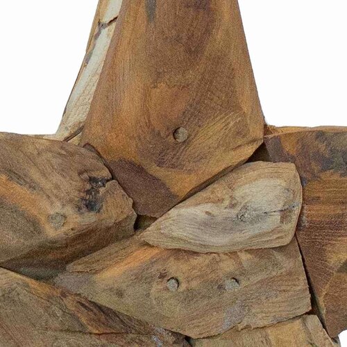 VidaXL Božićna zvijezda Smeđa 30 x 5 x 45 cm Čvrsto teak drvo Slike