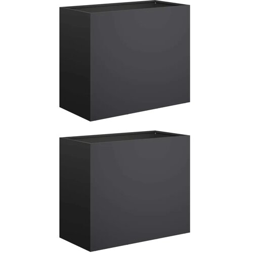  Vrtna saksija 2 kom. Crna 60 x 30 x 40 cm Čelična vrata - Crna 60 x 30 x 40 cm 2 Cene
