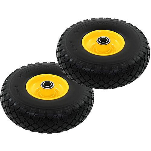 VidaXL Kotači za teretna kolica 2 kom čvrsti PU 3.00 - 4 (260 x 85) Slike