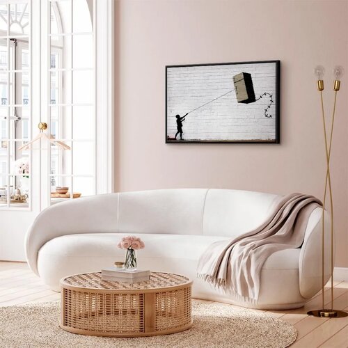  Slika - Flying Fridge (1 Part) Wide 90x60 U crnom drvenom okviru Slike