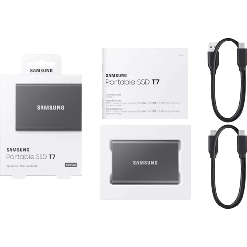 Samsung Portable SSD T7 500GBUSB3.2 Gray